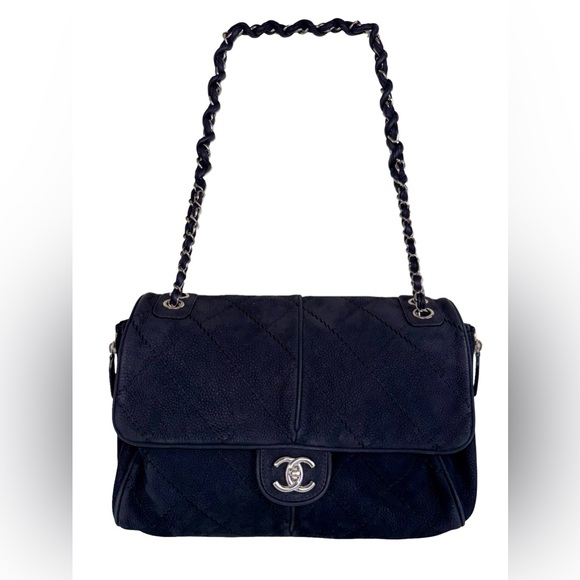 CHANEL Handbags - CHANEL TIMELESS CLASSIC DARJEELING FLAP BAG IN BLACK CHANEL NUBUCK LEATHER